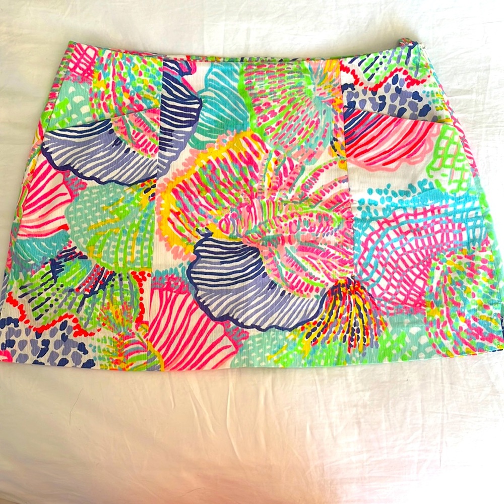 Bright colored skirt